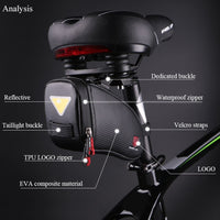 Waterproof Cycling Bicycle Bag MTB Road Bike Seatpost Bag TailBag Saddle Seat Bag Reflective Panniers