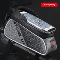 Bicycle Touch Screen Phone Bags Front Frame Top Tube Bag Rainproof MTB Road Bike Cycling Bags 6.0 Inches Bike Cell Phone Cases Holder