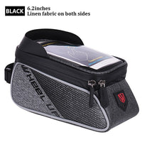 Bicycle Touch Screen Phone Bags Front Frame Top Tube Bag Rainproof MTB Road Bike Cycling Bags 6.0 Inches Bike Cell Phone Cases Holder