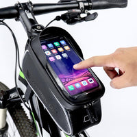 Waterproof Bicycle Front Frame Bag Cycling MTB Road Bike Top Tube Bag Touch Screen 6 inch Phone Bag Holder Pouch