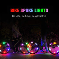 Waterproof LED Bicycle Wheel Spoke Light MTB Road City Bike E-Bike Motorcycle Light Safety Warning Light with Battery