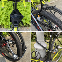 Foldable Cycling Bike Lock MTB Road Bicycle Hamburg Lock Scooter Electric E-Bike Chain Lock High Security Anti-Theft