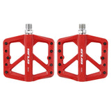 3 Sealed Bearings Bicycle Pedals Nylon Mountain Bike Pedals Road Bike BMX MTB Pedals 9/16" Platform Flat Pedals Ultralight Non-Slip