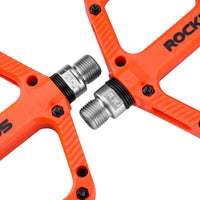 ROCKBROS Ultralight Nylon Bicycle Flat Pedals BMX MTB Road Bike Platform Pedals Seal Bearings