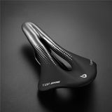 Cycling Bicycle Saddle MTB Mountain Road Bike Seat Cushion Pad PU Leather Gel Filled Comfortable Shockproof Breathable