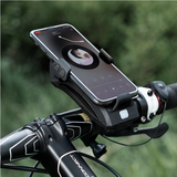 4 in 1 Bicycle Bike Light Flashlight Highlight Phone Holder Power Bank Electronic Horn Bell 2000/4000mAh Cycling