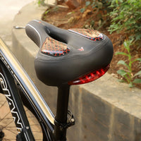 GEL Bicycle Saddle with Cycling Taillight MTB Road Bike Saddles Seat Cushion Thicken Wide Comfortable Hollow