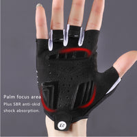 ROCKBROS Cycling Gloves Half Finger Bike Bicycle Sports Gloves Shockproof Breathable Men Women Cycling Equipment