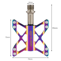 3 Bearing CNC Aluminum Alloy Bicycle Pedals BMX MTB Mountain Bike Road Bike Pedals 9/16 Inch Universal Flat Platform