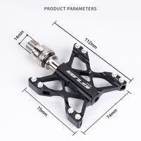 DU Bearing CNC Aluminum Alloy Bicycle Pedals Quick Release BMX MTB Mountain Bike Road Bike Pedals 9/16 Inch Universal Flat Platform