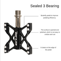 3 Bearing CNC Aluminum Alloy Bicycle Pedals BMX MTB Mountain Bike Road Bike Pedals 9/16 Inch Universal Flat Platform