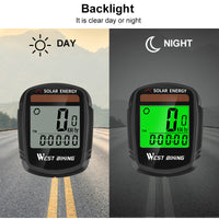 Solar Power Wireless Bicycle Computer Speedometer Odometer Multifunctional MTB Computer