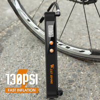 Electric Bicycle Pump 1500mAh 130 PSI Tire Tyre Inflator With Pressure Gauge Rechargeable Bike Motorcycle Ball Pump