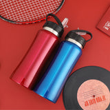 304 Stainless steel Sports Water Bottle with Straw Fitness Cycling Bike Gym Travel Drinking Water Bottle Cup Jug