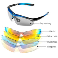 Professional Polarized Cycling Glasses Bike Goggles Outdoor Sports Bicycle Sunglasses With 5 Lens Myopia Frame