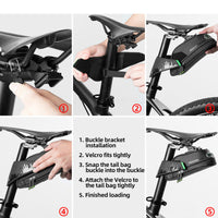 Rainproof Bicycle Saddle Bag Waterproof Bike Seatpost Bag Rear Tail Bag Refletive Large Capatity MTB Road Bike Bag Accessories