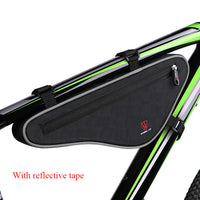 Nylon MTB Road Bike Bag Front Frame Bag Cycling  Bicycle Triangle Bags Large Capacity Reflective Panniers