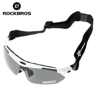 Rockbros Polarized Cycling Glasses Sports Sunglasses MTB Road Bike Bicycle Goggles Eyewear 5 Lens Men Women Riding Protection