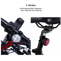 4LED Bike Light Rechargeable USB Bicycle Lamp Super Bright Bicycle Front Lamp Rear Light Warning Light 4 LED Beads 4 Light Mode Options