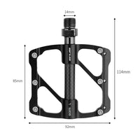 3 Bearing CNC Aluminum Alloy Bicycle Pedals BMX MTB Mountain Bike Road Bike Pedals 9/16 Inch Universal Flat Platform