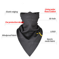 Cycling Mask Winter Warm Face Masks Bicycle Triangle Mask Polar Fleece Breathable Ear Protector Bike Facemask