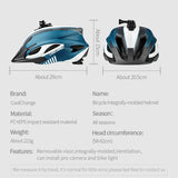 Bicycle Cycling Helmet with Visor Taillight Camera Headlight Holder Bracket MTB Road Bike Helmet