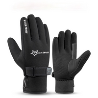 ROCKBROS Winter Cycling Gloves Skiing Bicycle Bike Outdoor Sports Gloves Fleece Keep Warm Ultra-thick Silica Anti-slip Anti-shock Gloves Windproof