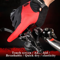 Full Finger Cycling Bicycle Gloves Lycra Men Women's MTB Road Bike Gloves Breathable Touch Screen Soft