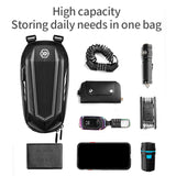 Universal Scooter Front Frame Bag Electric Scooter Folding Bike Handlebar Hanging Bag Waterproof Hard Shell