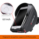 Bicycle Handlebar Bag Phone Bag Holder Case 6.0 inch Fingerprint Recognition TPU Touch Screen Fit for iPhone