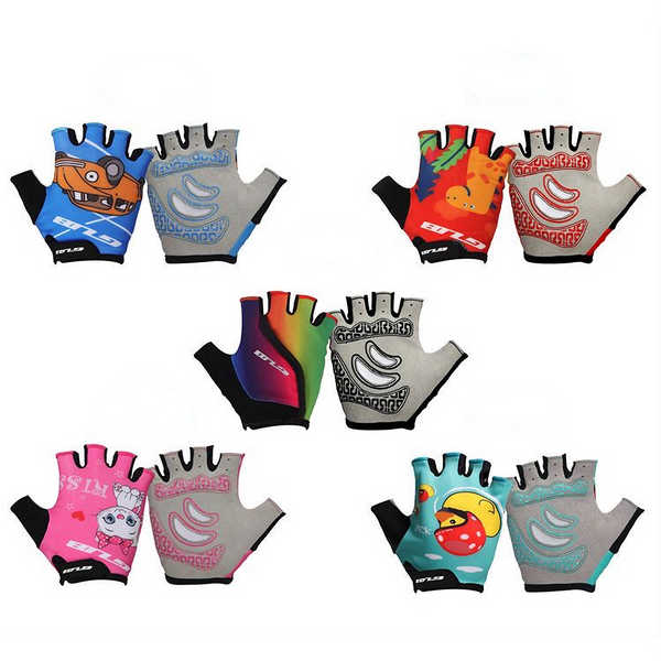 Half Finger Children Cycling Gloves Outdoor Sports  Bicycle Bike Gloves Kids Boys Girls