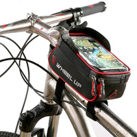 Rainproof Bicycle Front Tube Frame Bag MTB Mountain Bike Touch Screen Phone Bags Waterproof Cycling Pouch Panniers