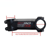 Carbon Fiber + Aluminum Alloy Bicycle Stem MTB Mountain Road Bike Handlebar Stem 6/17 Degree 70-120mm 31.8 * 28.6mm