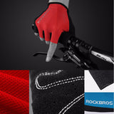 ROCKBROS Half Finger Cycling Glove Outdoor Sports Bicycle Bike Gloves Breathable Sponge Pad