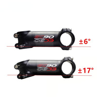 Carbon Fiber + Aluminum Alloy Bicycle Stem MTB Mountain Road Bike Handlebar Stem 6/17 Degree 70-120mm 31.8 * 28.6mm