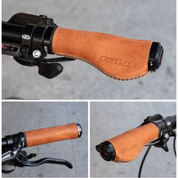 Cycling Bicycle Grips MTB Handlebar Grips Mountain Bike Cowhide Grips Anti-skid Shock-absorbing