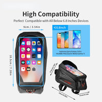 Cycling Bicycle Bag MTB Road Mountain Bike Front Frame Bag Top Tube Bag Waterproof Touchscreen Phone Holder Bag Case