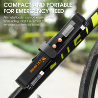 Electric Bicycle Pump 1500mAh 130 PSI Tire Tyre Inflator With Pressure Gauge Rechargeable Bike Motorcycle Ball Pump