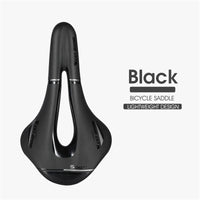 Cycling Bicycle Saddle MTB Mountain Road Bike Seat Cushion Pad PU Leather Gel Filled Comfortable Shockproof Breathable