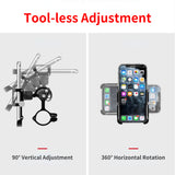 360 Rotatable Aluminum Alloy Motorcycle Bicycle Bike Phone Holder Cell Mobil Phone Computer GPS Bracket Stand Mount Support Universal