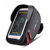 Waterproof Bicycle Handlebar Bag MTB Road Bike Front Frame Bag Touch Screen Phone Holder Top Tube Bag Pouch