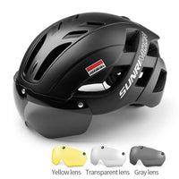 Ultralight Cycling Helmets with Magnetic Goggles Taillight Mountain Road Bike Bicycle MTB Sport Helmet