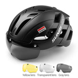 Ultralight Cycling Helmets with Magnetic Goggles Taillight Mountain Road Bike Bicycle MTB Sport Helmet